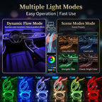 Car Interior Ambient LED Strip Lights RGB Fiber Optic Atmosphere Ultra-thin Heat-resistan Neon Lighting APP Control Decor Lamps