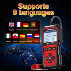 KONNWEI KW340 Car OBD2 Diagnostic Tool CAN EOBD 3in1 Engine Battery Test Read Clear Fault Code Real-Time Data O2 Inspection Tool
