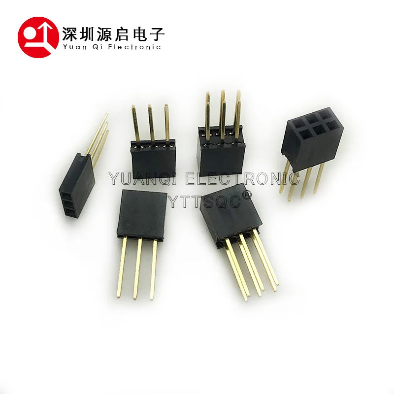 2.54mm Single Double Row Female Socket 1X5/6/8/10/15/16/40 2X3/4/20/18/40 Long pins PC104 11mm PCB Board Pin Header For Arduino