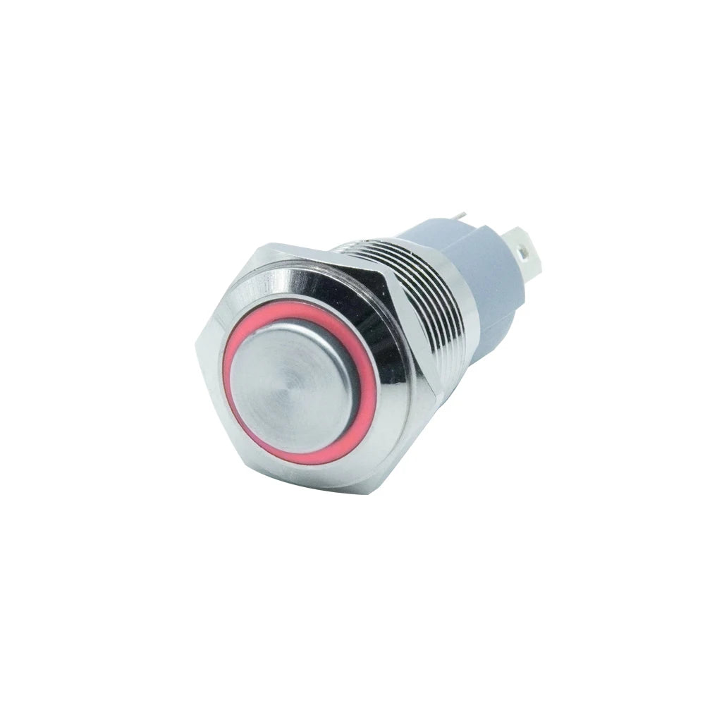 Extended Head 12mm 16mm 19mm 22mm metal push button switch on off power LED light Waterproof circle 3v 6v 12v 24v 110v 220v ip65