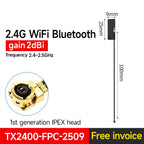 10PCS 2.4G Antenna FPC CDSENET TX2400-FPC Build in Antenna Small Size Interface Light Weight Small Size