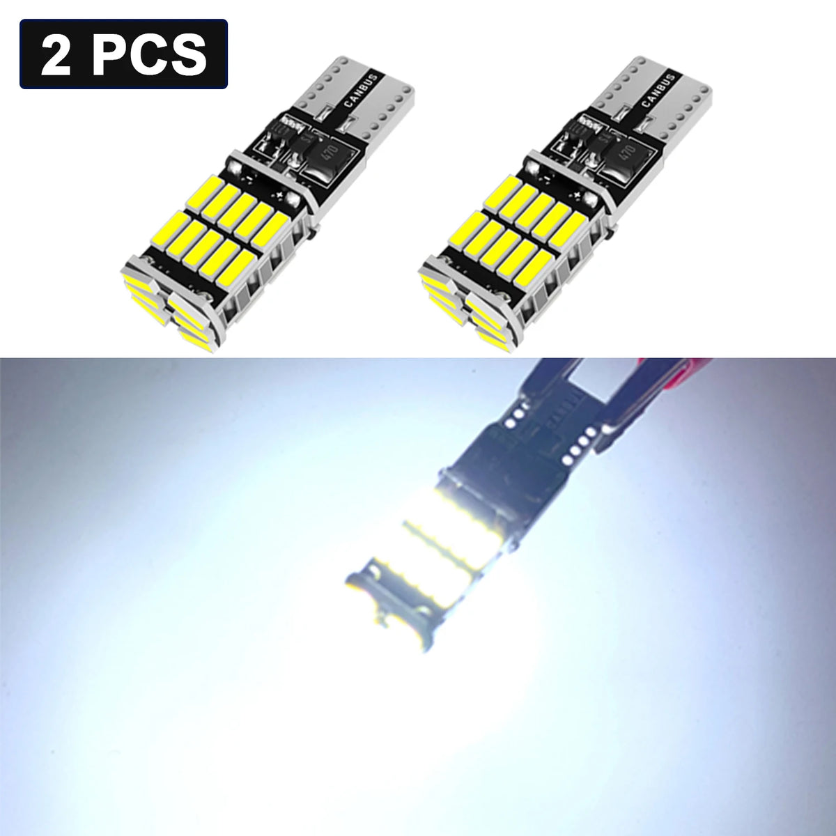 2/4/6/8/10/20 PCS CANBUS T10 W5W LED Bulbs 12V 24V 4014-26SMD 6500K White Car Interior Dome Courtesy Trunk License Plate Lights