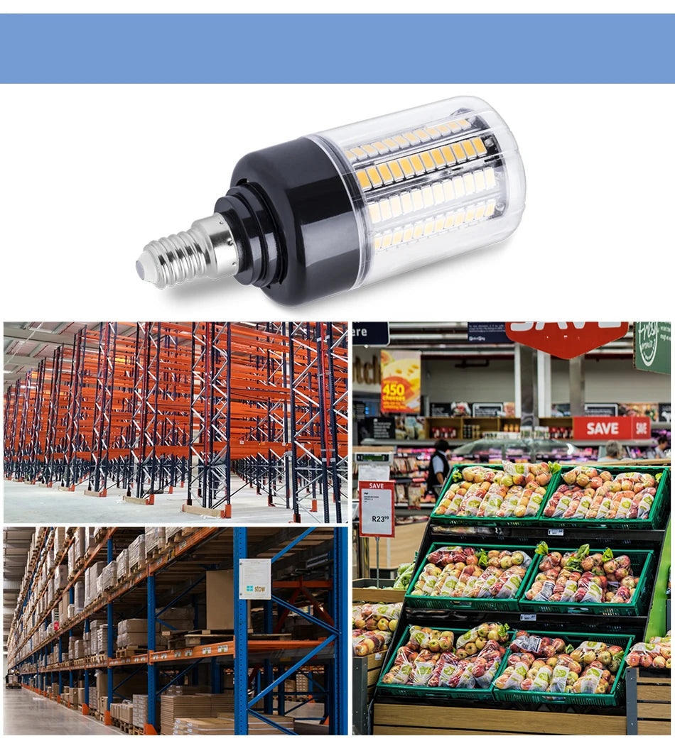 30W LED E27/E26 Corn Light Bulb E14 Chandelier Lamp B22 Ceiling Bulbs AC 85-265V No Flicker For Home Living Room Cold/Warm White