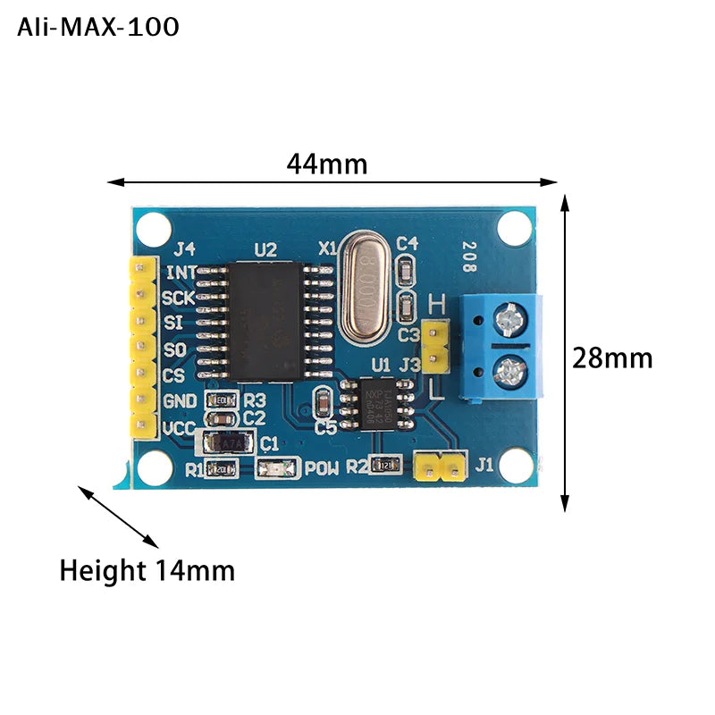 【Rw】MCP2515 CAN Bus Driver Module Board TJA1050 Receiver SPI For 51 ARM Controller Interface Module For Arduino DIY Kit