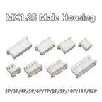 50pcs Micro JST MX1.25 Straight needle/curved needle Connector 2Pin~12Pin Male Pin Header Right Angle 90°/180° 1.25mm Pitch