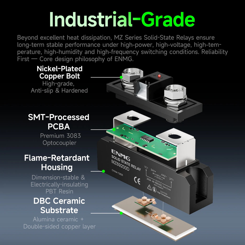 ENMG MZ69150D Industrial Grade High Power Solid State Relay SSR DC Input AC Output Opto Isolated Long Life No Contact Heating