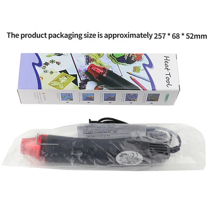 110V/220V Mini Heat Gun Hot Air Gun for Crafts Epoxy Resin Shrink Wraping, US/EU Plug, Multiple Colors Available