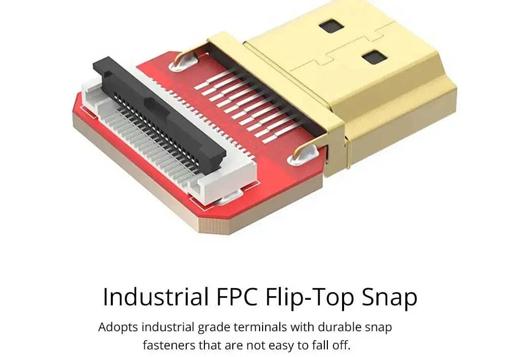 Ribbon Flat FPV HDTV-compatible Cable HDMI-4K HD Male Female 90 Degree Adapter 5cm-1m FPC Pitch 20pin Aerial Photograph FFC Wire