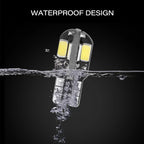 10PCS W5W T10 LED Bulbs Canbus 5730 8SMD 12V 6000K for Car Turn Signal Reading Brake Trunk Hood Width Clearance Lights
