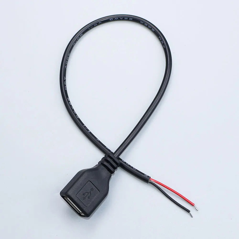 JCD 30cm/1M Power Supply Cable USB 2.0 A Female Male 2/4 Pin Wire Jack Charger Charging Cord Extension Connector DIY 5V Line