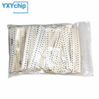 1500pcs 0603 0805 1206 SMD Resistor Kit 0ohm-10M Ohm 1% 60valuesX 25pcs=1500pcs High Precision Film Chip Resistance Kits