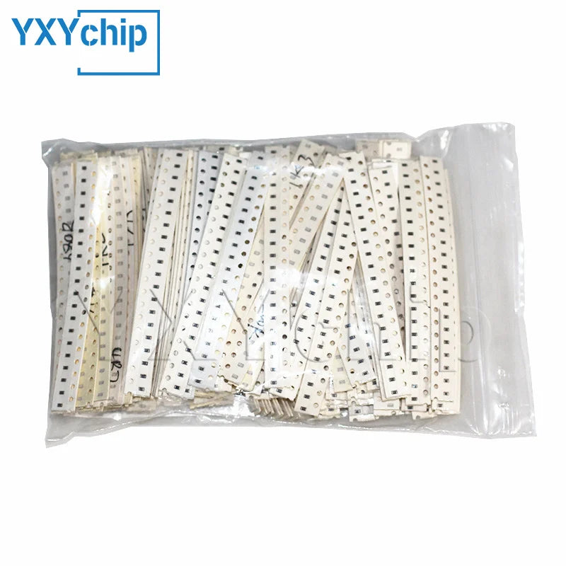 1500pcs 0603 0805 1206 SMD Resistor Kit 0ohm-10M Ohm 1% 60valuesX 25pcs=1500pcs High Precision Film Chip Resistance Kits