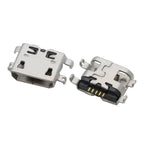 100/1000PCS Micro USB Android Female Charging Socket, Flat Edge Crimped Type, 5Pin, 4 Mounting Pins, SMD & DIP Tail Connector