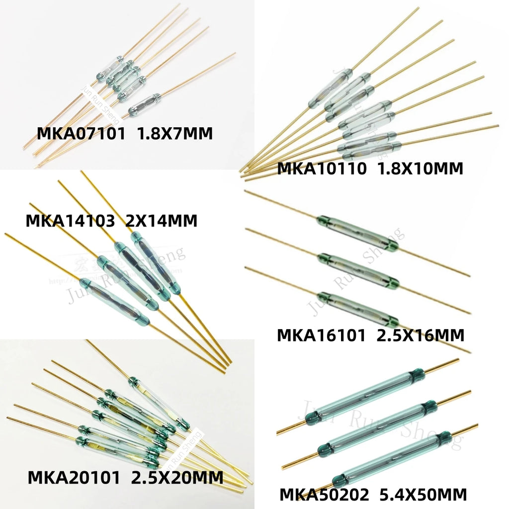 1/10/50PCS Original MKA20101 Reed Switch MKA-20101 Normally Open 2.5*20MM 0.5A 10W 180V Magnetic Control Switch Contact Sensor
