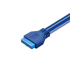 50cm Dual Port PCI Bracket Panel USB Cable 3.0 To Motherboard Mainboard 20 Pin Header Adapter Rear 20-Pins To 2 X USB A Female