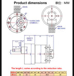 1pc JGB37-520 DC Geared Motor with Its Own Code Hall Encoder Self-Balancing Trolley with Speed Measurement