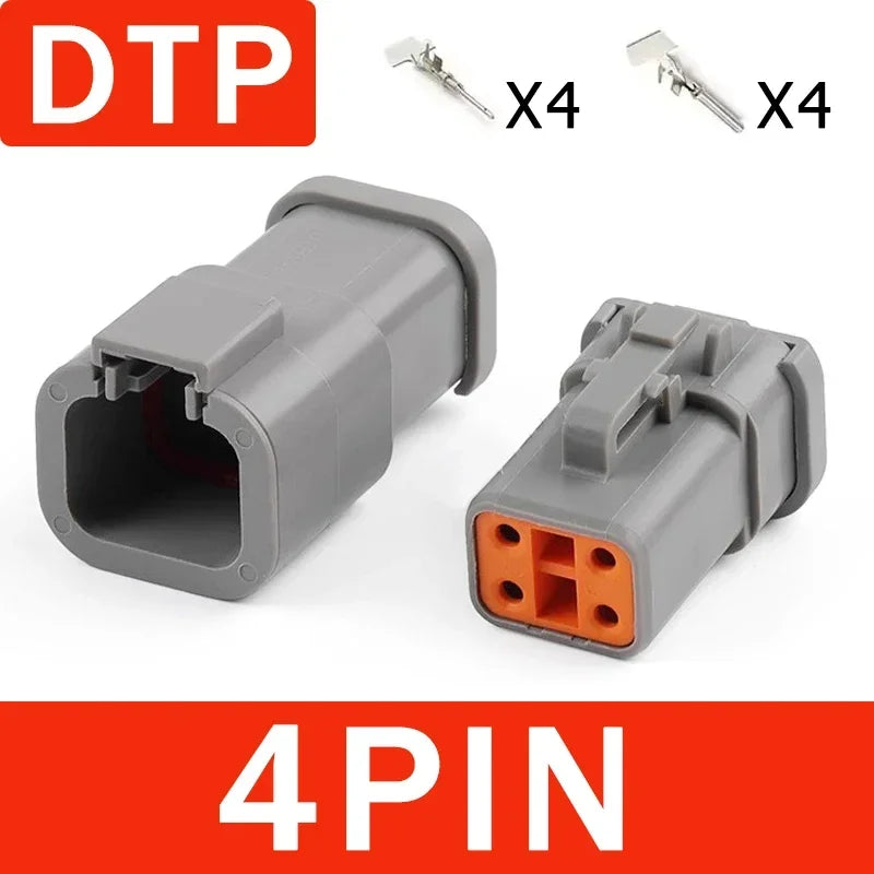 Deutsch DT/DTM/DTP/DTF Multi-Pin Waterproof Connector | 22-14AWG Sealed Plug for Heavy Duty Truck & Bus Electrical Systems