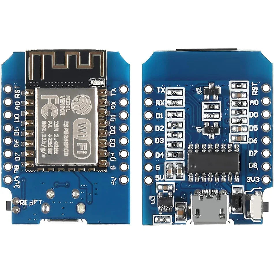 ESP8266 NodeMCU D1 Mini WiFi Dev Board Type-C CH340C 4MB Flash Compatible with Arduino IDE for IoT Smart Home Power Bank Wemos