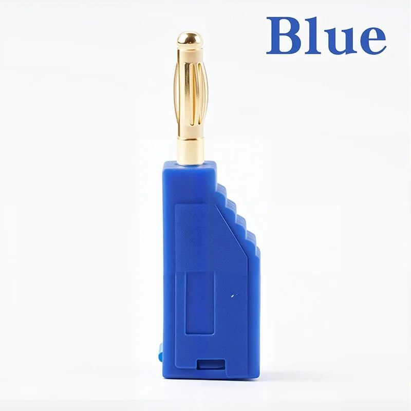 30V/10A 10PCS 2MM Banana Plug Gold Plating Stackable Electrical Terminal Connector Accessories 5 Colors