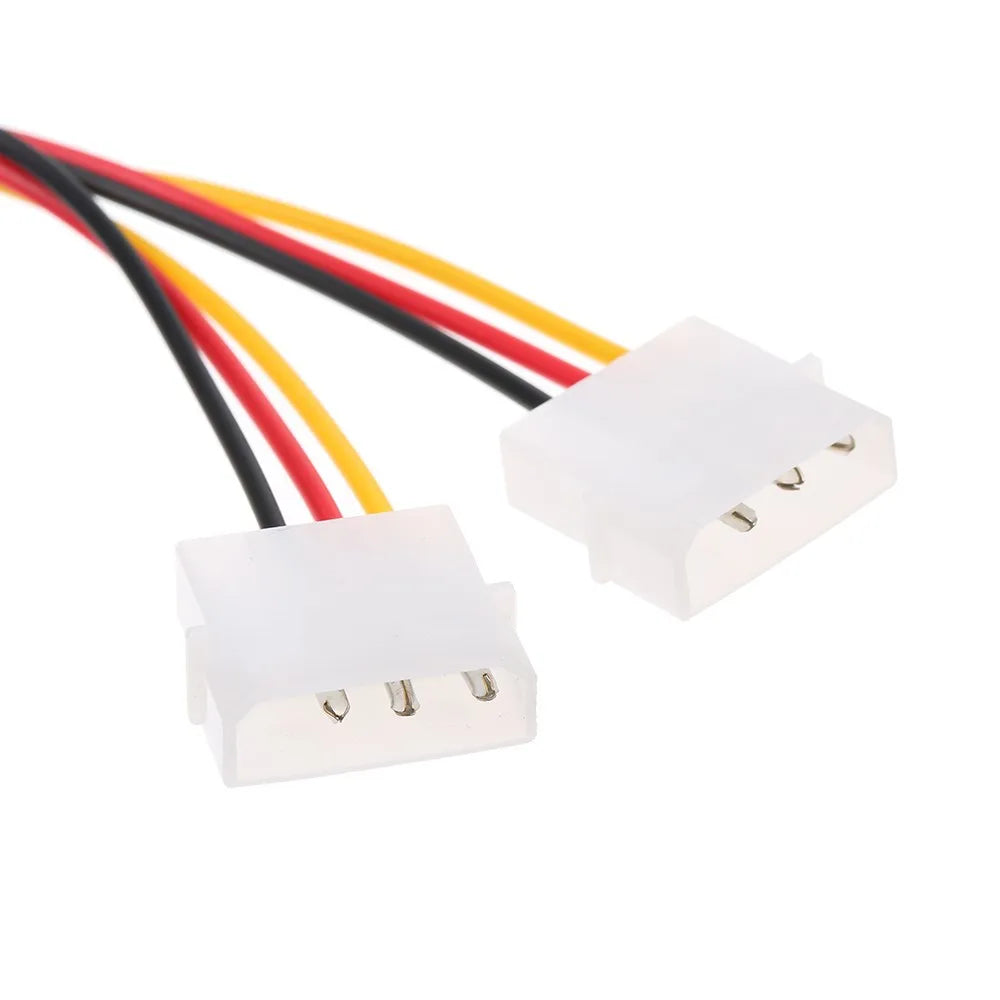 Dual 4Pin IDE Molex Male to 6Pin Male Power Extension Cable 17cm for Graphics Card BTC Miner PC Computer Power Cord Adapter