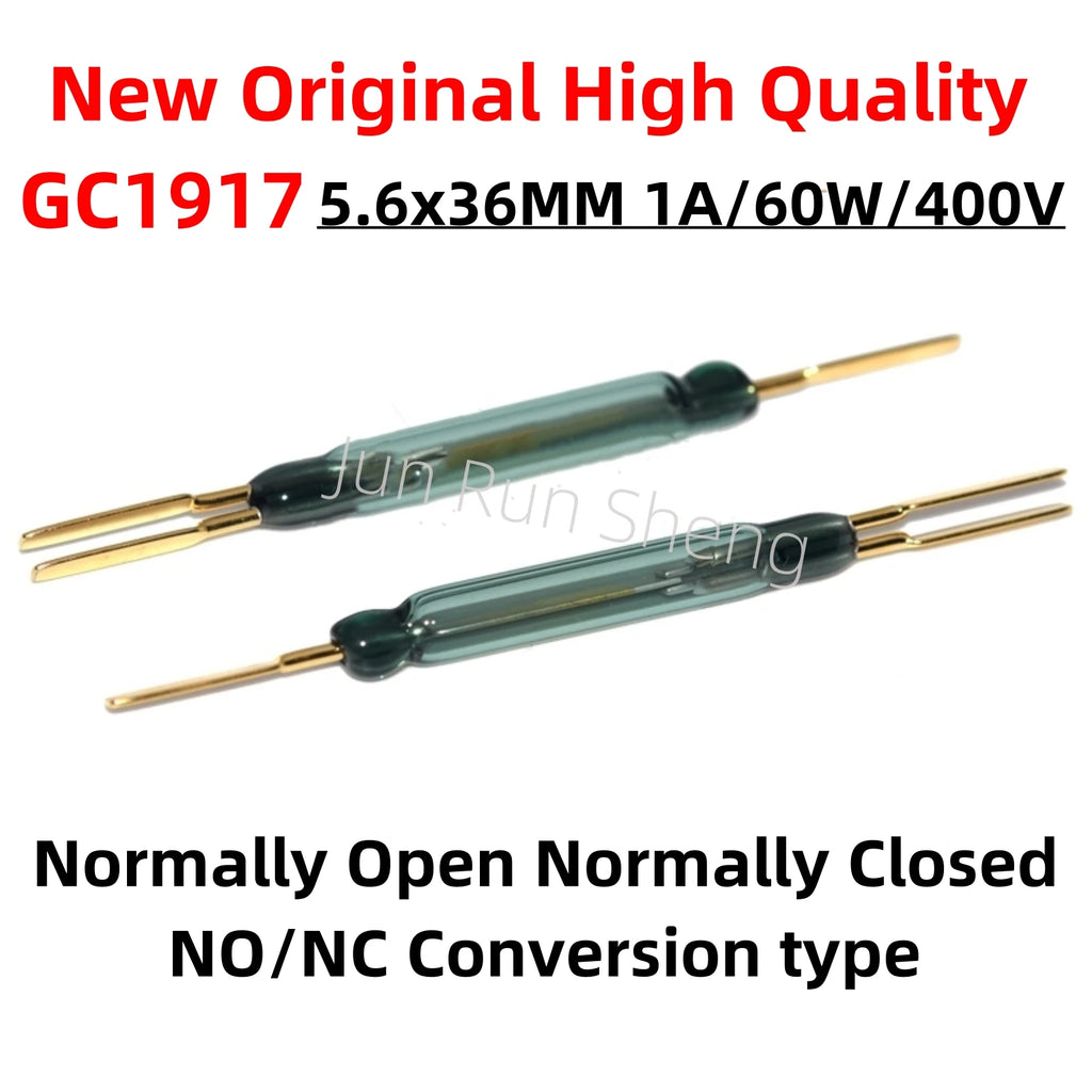 5PCS COMUS GC1917 High Power Reed Contact Switch 1A 60W 400V Normally Open Normally Closed NO NC Changeover Magnetic Sensor 36MM