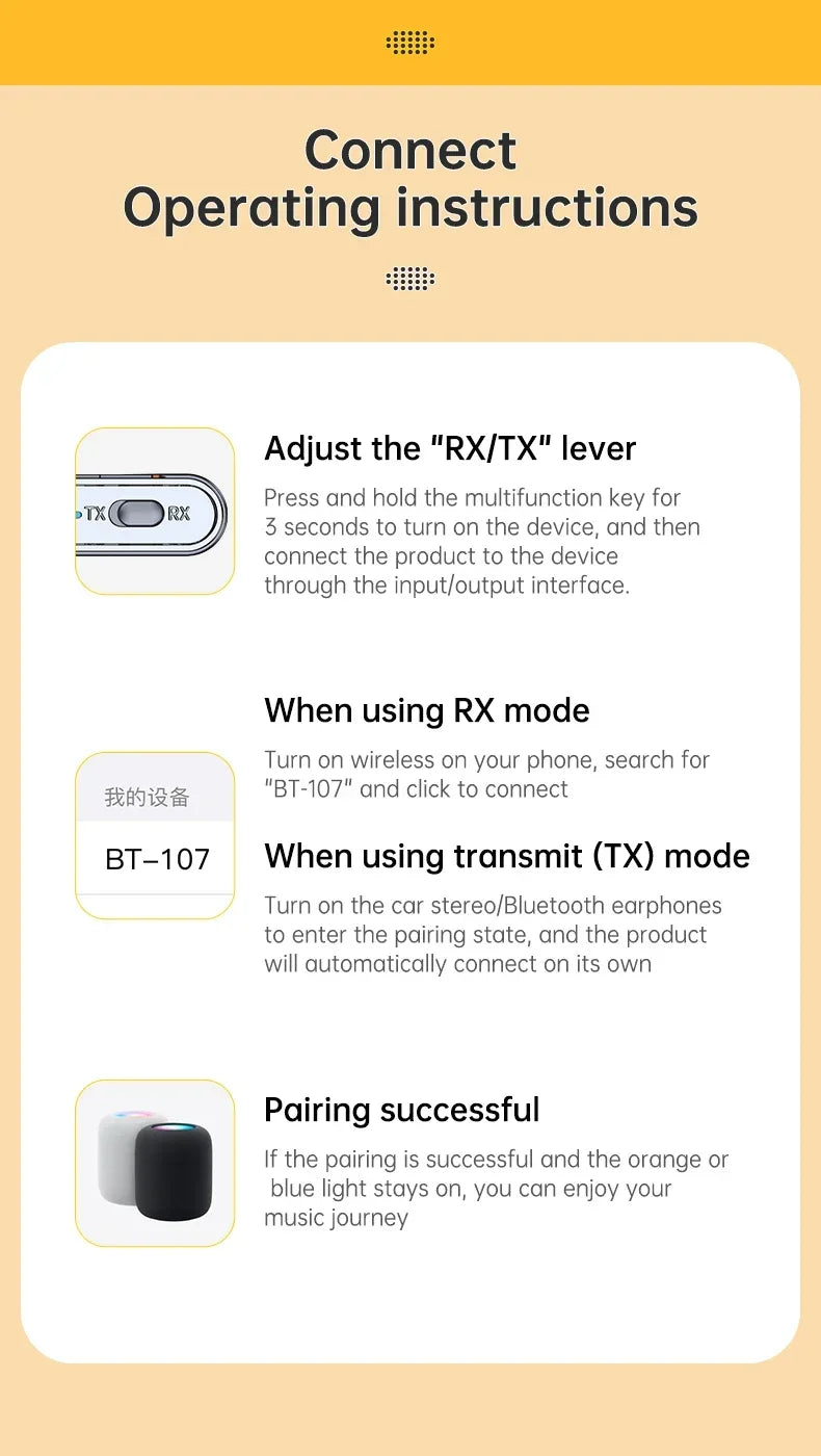 Wireless Bluetooth 5.4 Audio Receiver Transmitter 3.5mm AUX Jack Adapter TF Card Playback Hands Free for Car Radio TV Earphones