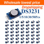 1/5/10/30/50Pcs DS3231 AT24C32 High Precision RTC Real Time Clock Module I2C IIC Communication Memory Storage Module Battery