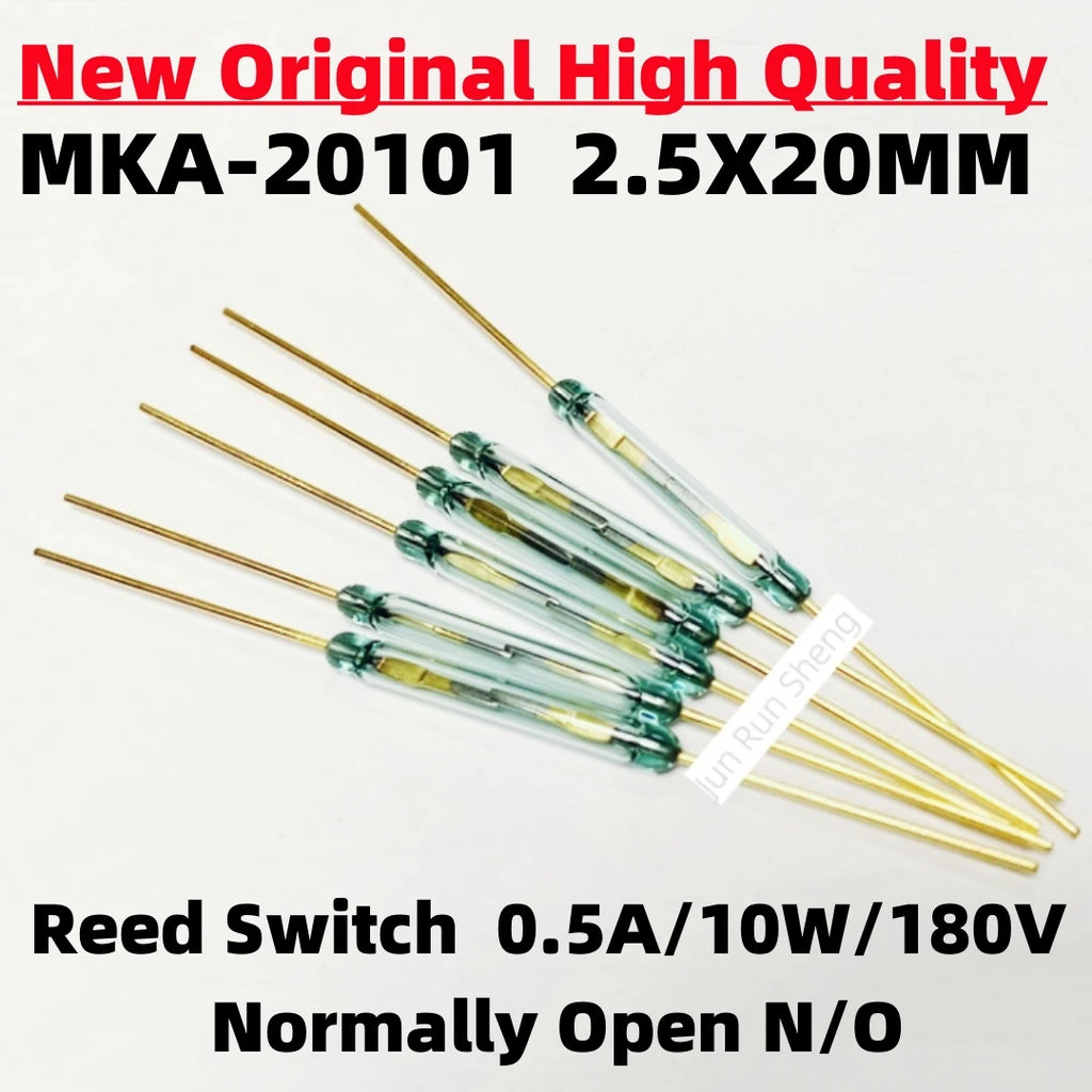 1/10/50PCS Original MKA20101 Reed Switch MKA-20101 Normally Open 2.5*20MM 0.5A 10W 180V Magnetic Control Switch Contact Sensor
