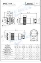 1set GX20 aviation plug and socket connector GX20-2/3/4/5/6/7/8/9/10/12 core connector connector 20mm