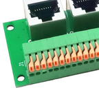 RJ45 Female Breakout Board,Solderless RJ45 to 8Pin Quick Spring Terminal,Three Ways RJ45 Female Connector with PCB Board