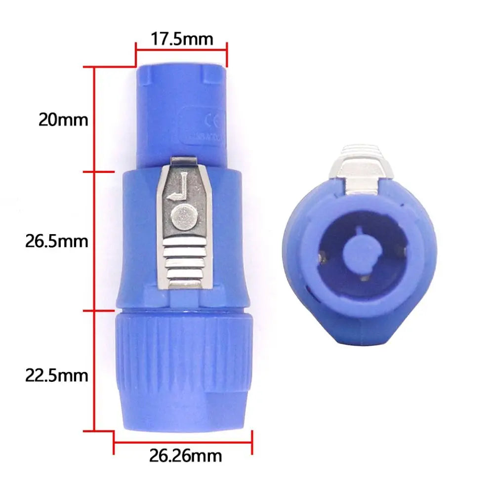 20A Powercon Connector 250V Blue White NAC3FCA NAC3FCB AC Male Plug 3 PIN Socket Stage Light LED Power Cable Plug