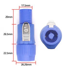 20A Powercon Connector 250V Blue White NAC3FCA NAC3FCB AC Male Plug 3 PIN Socket Stage Light LED Power Cable Plug