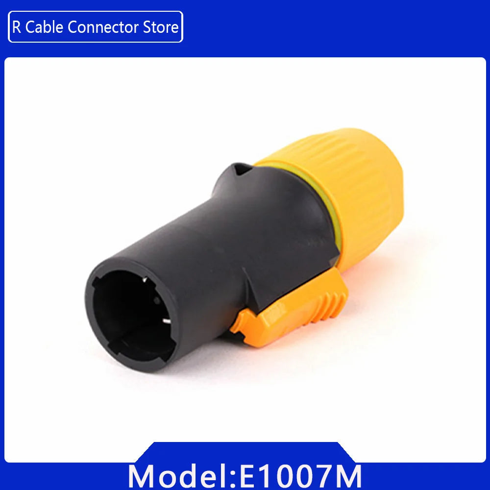 2pcs 3Pins Waterproof IP65 Grade Locking Powercon Male Plug Jack Female Chassis Socket Cable Wire Connector