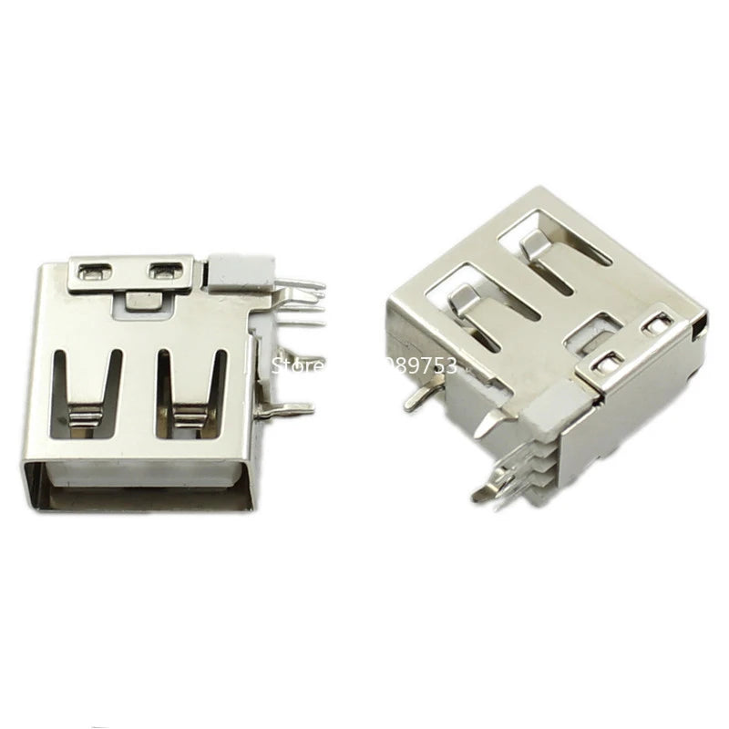 5PCS USB Interface Socket Type A Standard Port Female Male Solder Jacks Connector DIP Straight Vertical Bend Needle PCB Socket