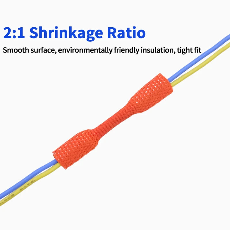 Braided Cable Sleeve Heat Shrink Tube 6/8/10/12mm Insulation Flam Retardant PET Auto Line Organizer Wire Wrap Sheath Protection