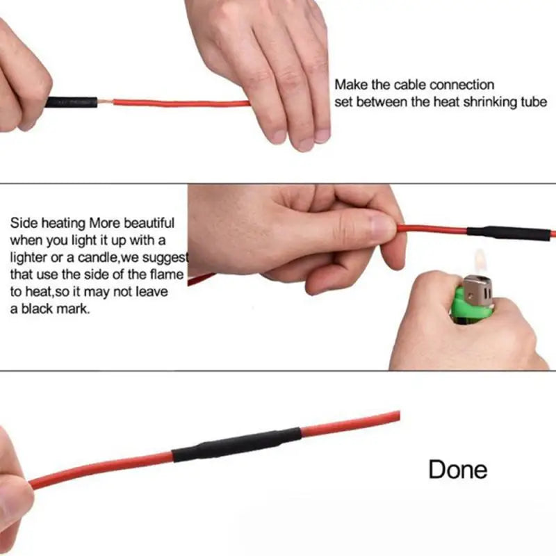 1/5/10M Black Thermoresistant Heat Shrink Tube Wire Cable sleeve Heat Shrink Tubing Insulated Sleeving wire Connector Protector