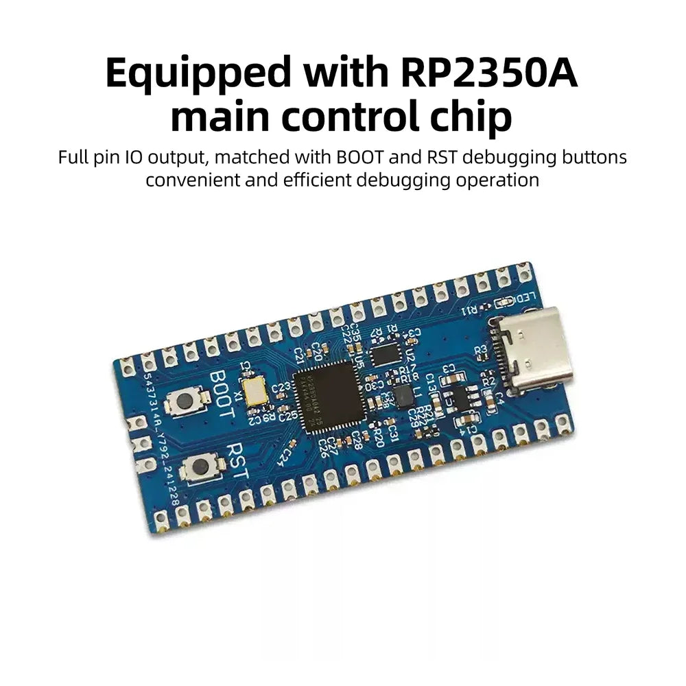 For Raspberry Pi Pico 2 RP2350 USB A Development Board RP2350 Microcontroller Module Type C Interface