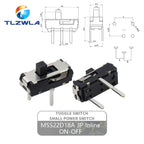 10PCS Slide Switch Micro-power Toggle Switch Single and Double-row Direct-inserted Horizontal Sliding Second Gear Third Gear