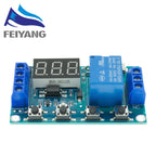 SAMIROB DC 6-30V Support Micro USB 5V LED Display Automation Cycle Delay Timer Control Off Switch Delay Time Relay 6V 9V 12V 24V