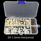 1 Box JST Connector Assortment Kit - SH1.0/ZH1.5/PH2.0/XH2.54 2-5Pin Male/Female Socket with Horizontal/Vertical Header