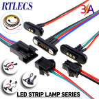 RTLECS Magnetic Connector RC Car Drone JST JR 24V 3A DC Power Battery Charger SM Led Strip Blind Connect USB Cable 2/3/4 Pin