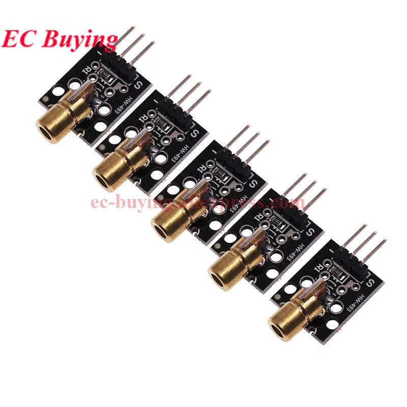 20Pcs/1pc KY-008 650nm Laser Sensor Module 6mm 5V 5mW Red Laser Dot Diode Copper Head for Arduino Transmitter TL Transducer