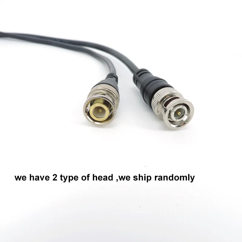 BNC Male to Male Female Adapter Dual Head Cable Video Connector Extension Pigtail Wire For CCTV Camera Accessories 0.5m-3meters