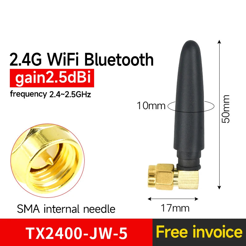 10Pc 2.4GHz Wifi uhf Antenna Omni Directional SMA Male TX2400-JZ-3 2.0dBi 2.4 GHz Mini Omnidirectional Antenna for communication
