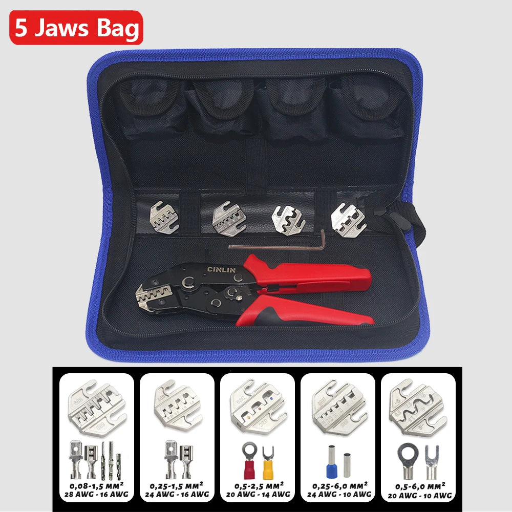 CLN-68B 0.08-1.5mm² Open Barrel Terminals Pliers Crimping Tool (28-16AWG) for JST, DuPont, Molex, PH2.0 XH2.54 3.96 4.2mm Pitch