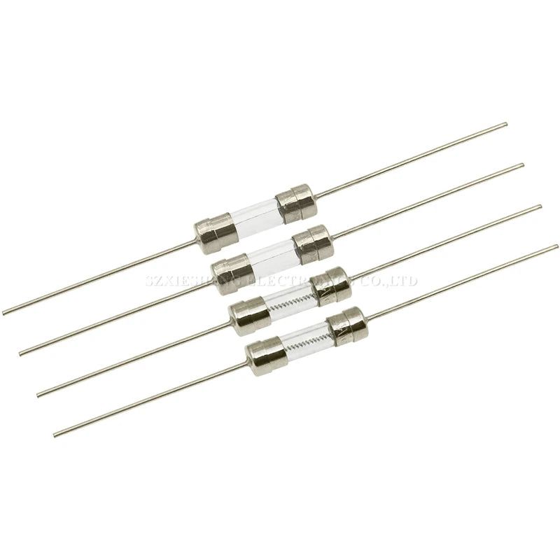 10PCS 5*20MM Fast Blow/Slow-Blow Glass Tube Fuse with Lead Wires 0.5A 1A 2A 3A 4A 5A 6A 7A 8A 10A 12A 15A 20A 30A 250V
