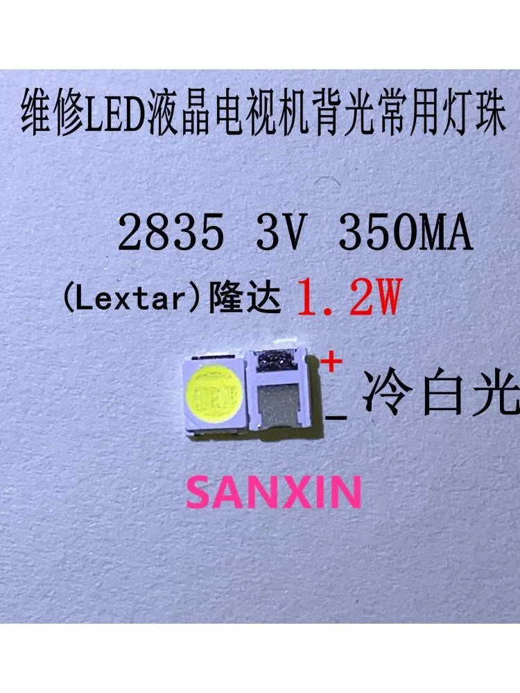 1000pcs 2835 3528 repair LED LCD TV backlight beads MX SEOUL JF 1W-2W 3V 6V cold white light commonly used