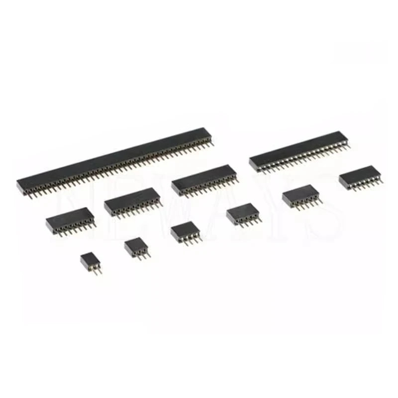 10Pcs 1.27 Single Row Pin Female Header Socket Pitch 1.27mm 1*2P 3P 4P 6P 8P 12P 15P 20P 40P 50P 1x40Pin Connector For Arduino