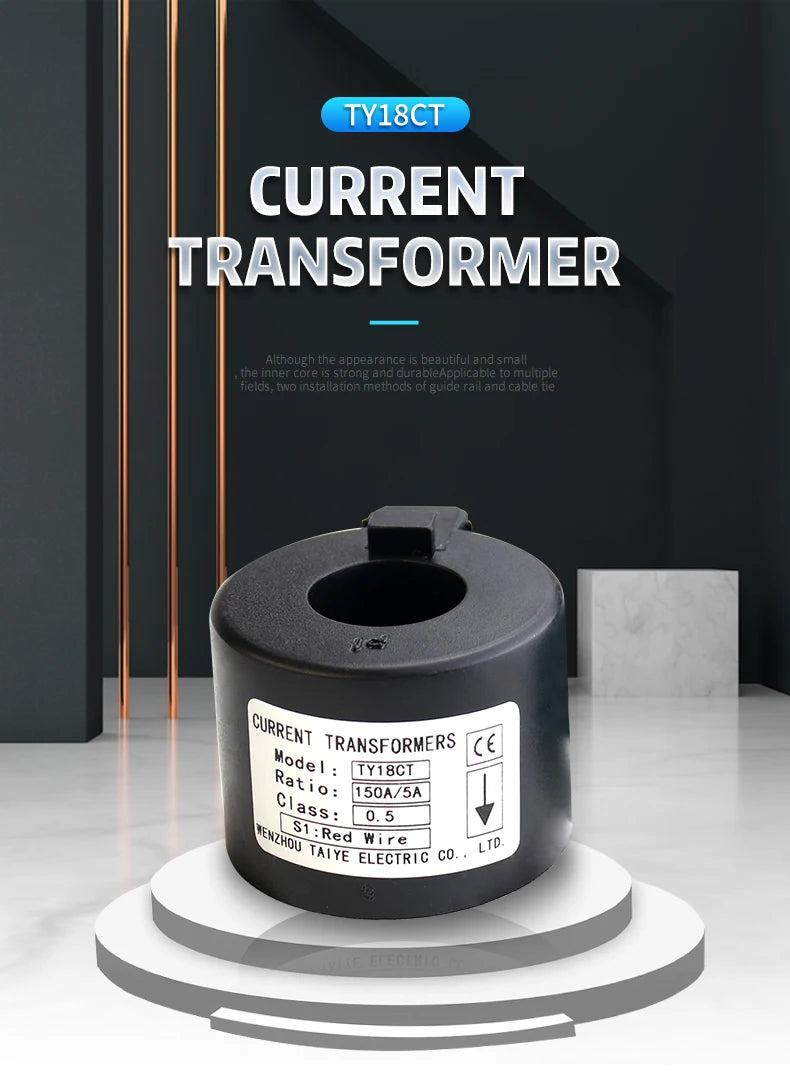 3PCS Miniature Precision Current Transformer Mini Rail Type Electric Meter Three-Phase Waterproof 0.5 Class