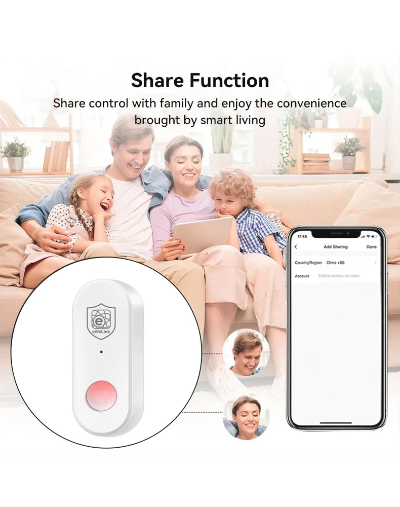 EWeLink Zigbee PIR Infrared Detector Human Motion Sensor Smart Home Security Anti-theft Work With Gateway Alexa Alice Zigbee 3.0